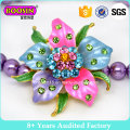 Hochwertige handgemachte brillante Rhinestone-Blumen-Brosche